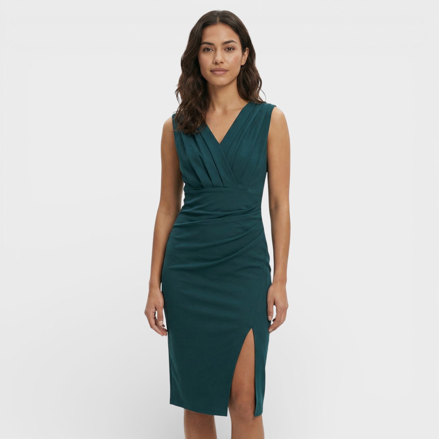 Abito midi Scollo Pico Spacco