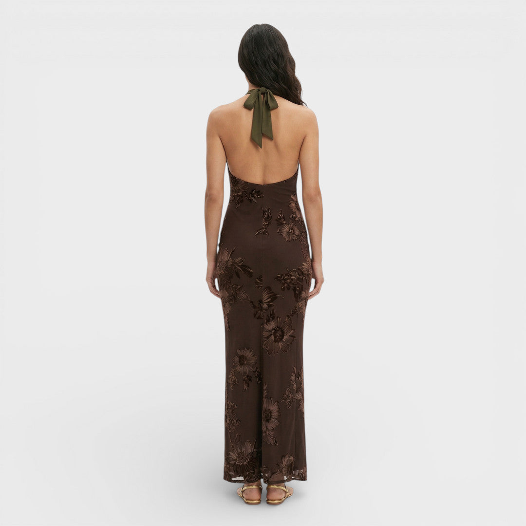 Abito maxi Ricamo Floreale donna
