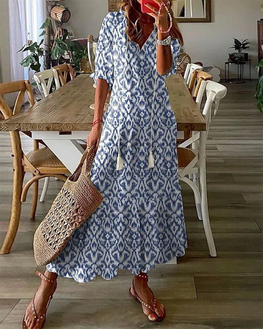 Ava™ | Abito Boho Elegante con Copertura per il Addome
