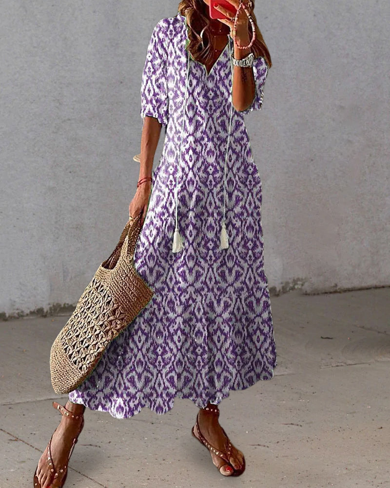 Lorna | Abito Bohemio con Borlas Stiloso