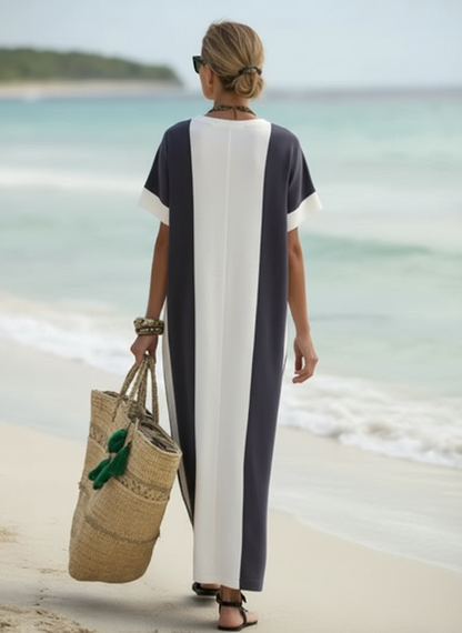 Abito di spiaggia lungo di lino
