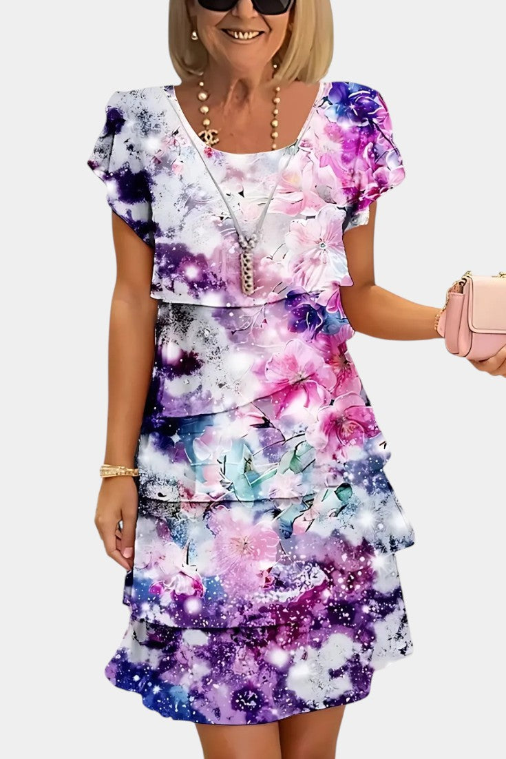 Tamara Abito di Raso Floreale in Capas