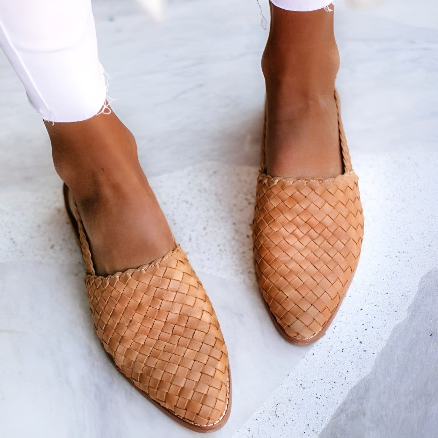 Whisper - Eleganti sandali in pelle trenzadas per donna