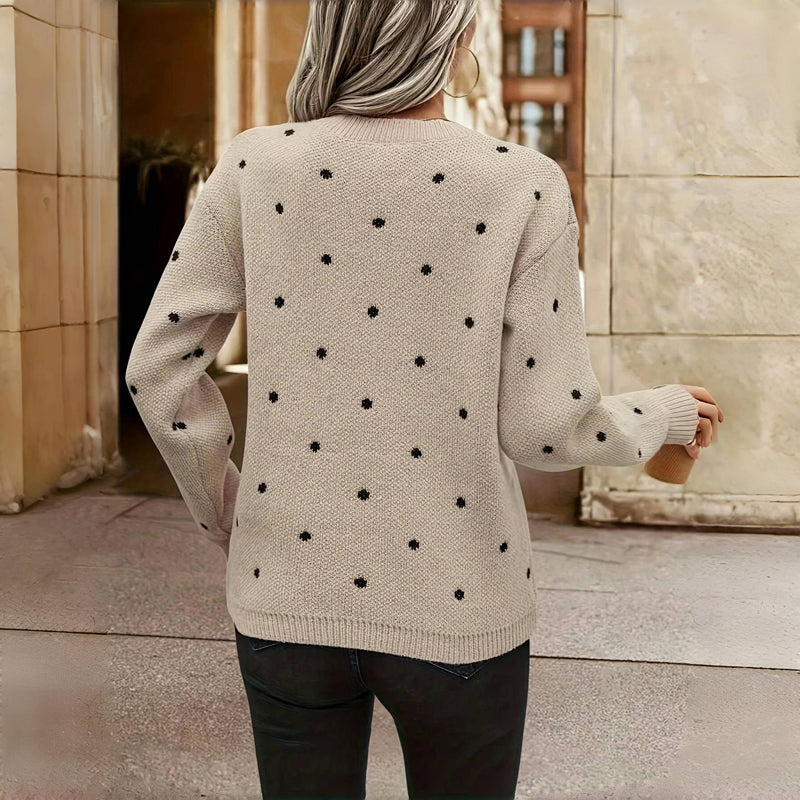 Nicole - Maglione in maglia a pois