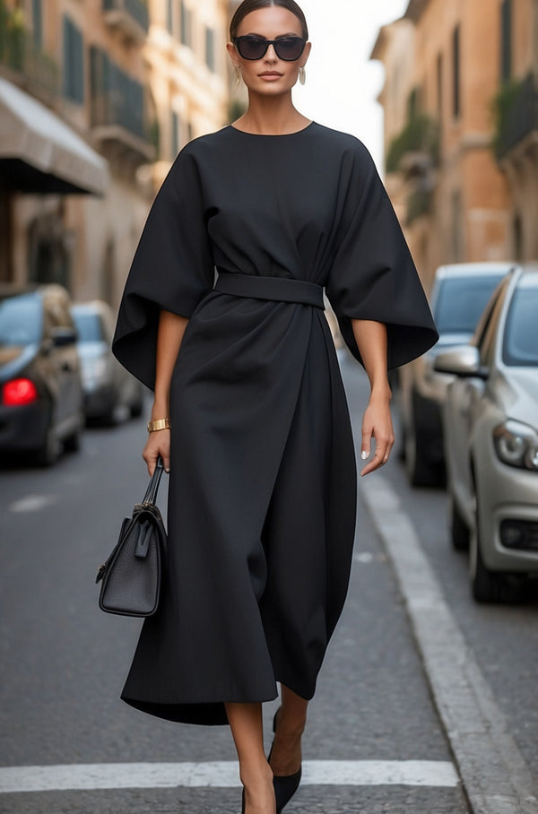 Abito elegante con maniche abullonadas