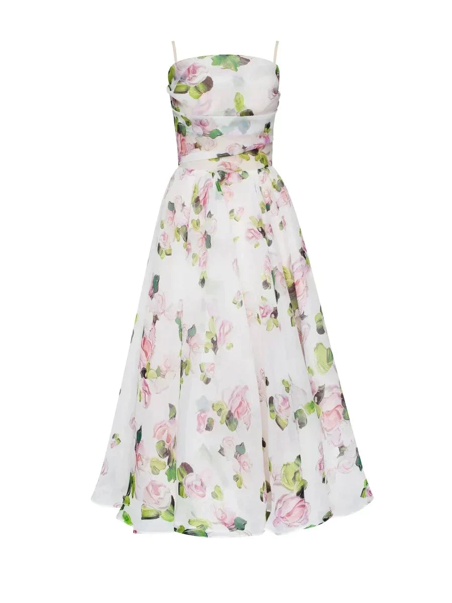 Emilia - Elegante Abito senza maniche Impreso