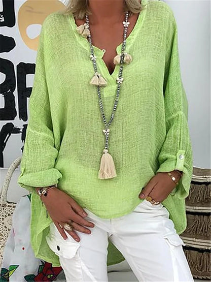 Caelina - Camicia Basic a maniche lunghe