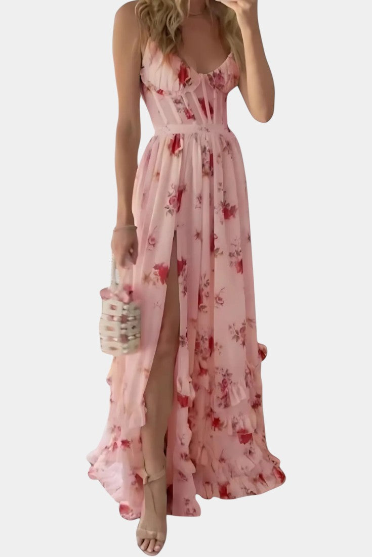 Luna Abito maxi Corsetto Floreale