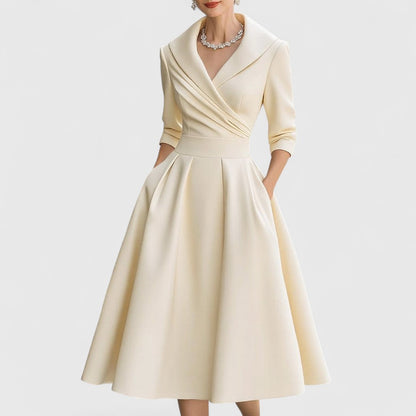 CHARLOTTE – ABITO MIDI A-LINE CON scollo a V ELEGANTE