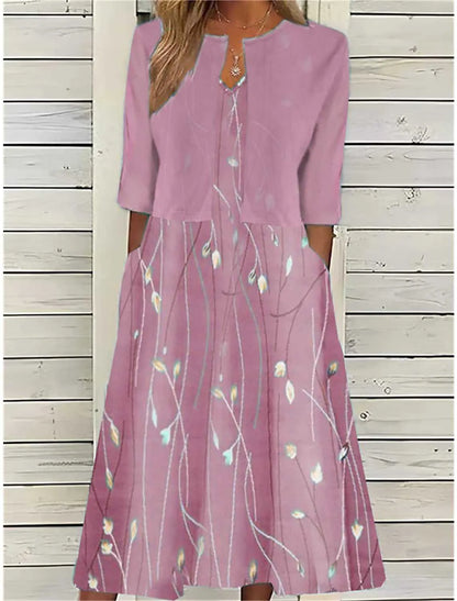 Ivy – Completo Midi Floreale Elegante
