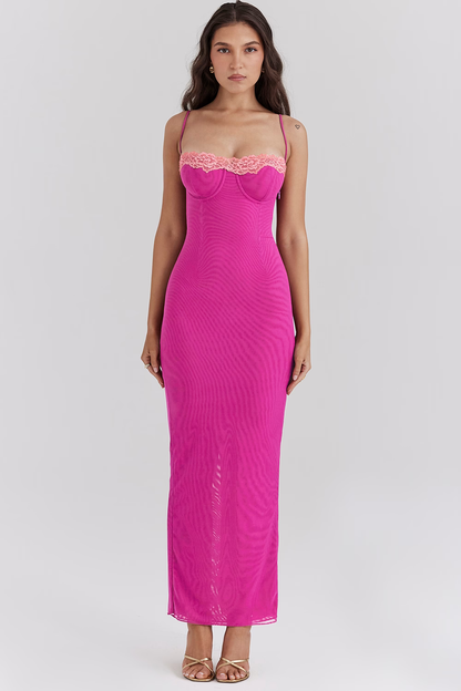 Fay | Abito maxi di Pizzo con Spacco