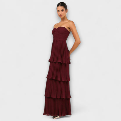 Lorena - Abito Maxi Senza maniche con Volant