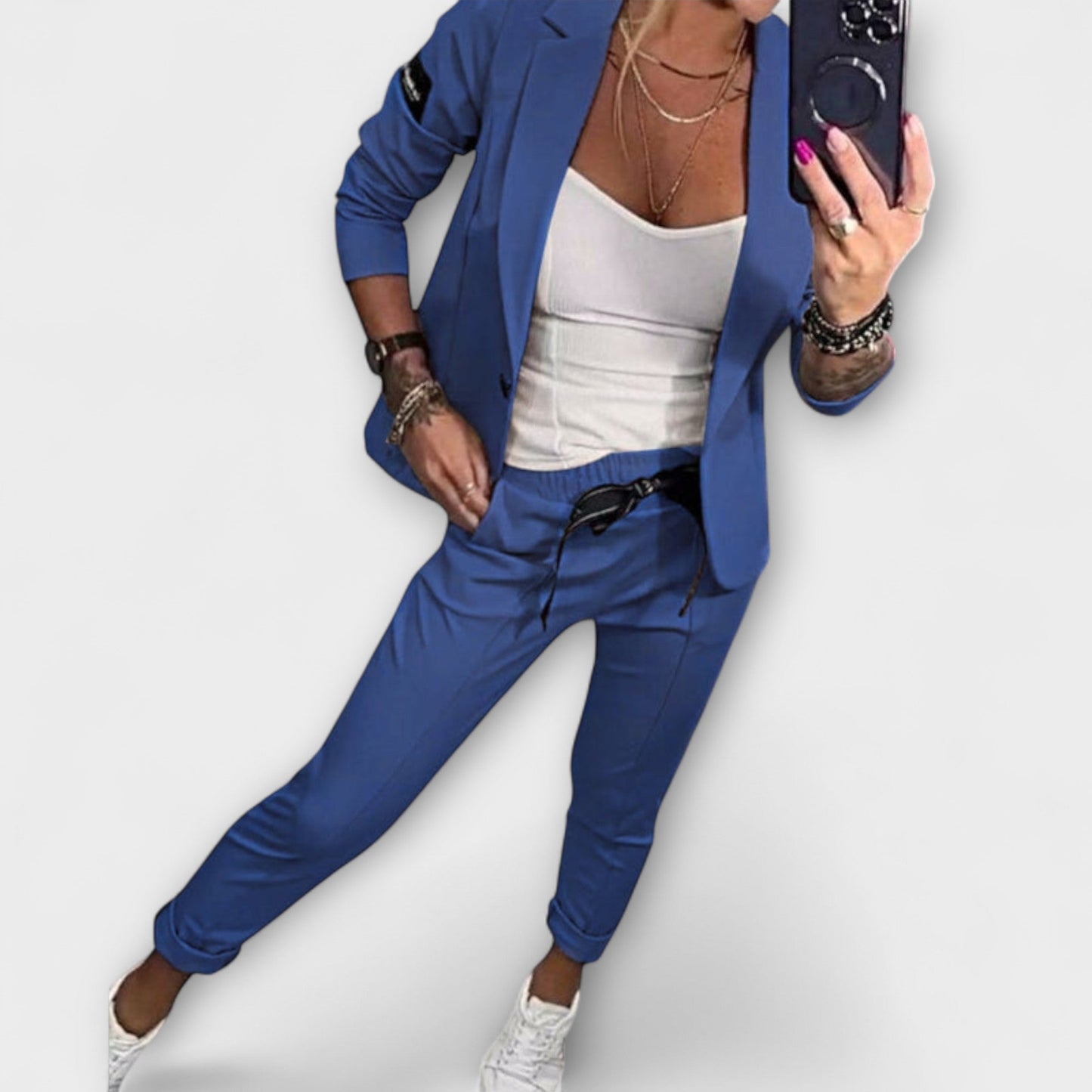 Vionne | Set Elegante di Top, Giacca e Pantaloni