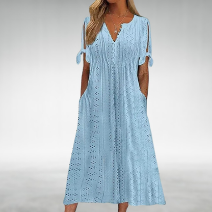 NATALIE – ABITO ESTIVO AZZURRO CON OJAL
