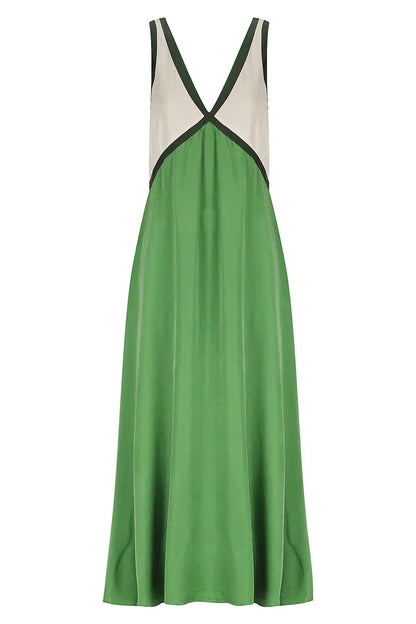 Laken – Abito maxi Leggero con Scollo a V