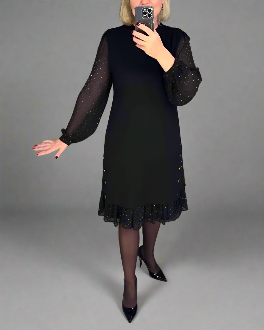 Swenthilda | Abito Elegante di Autunno con Corte Che Favorece la Figura