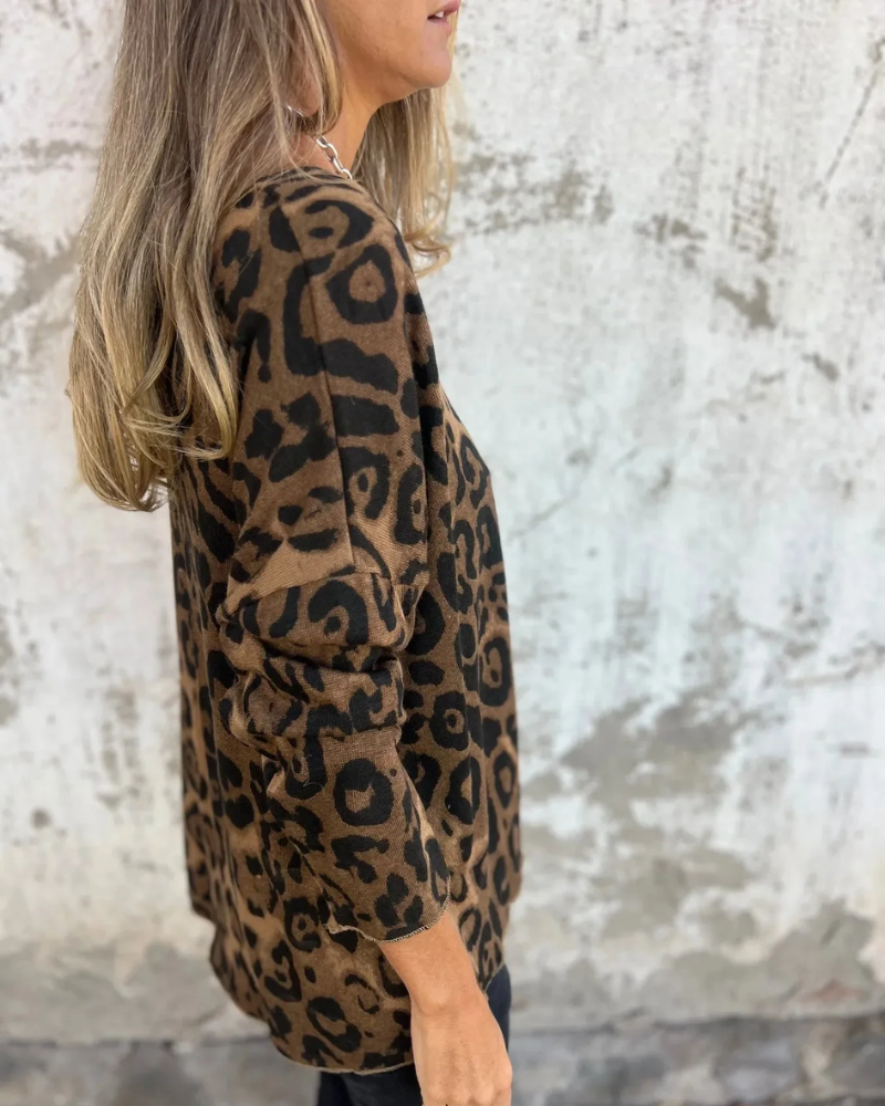 SERANA - BLUSA CON STAMPA DI LEOPARDO
