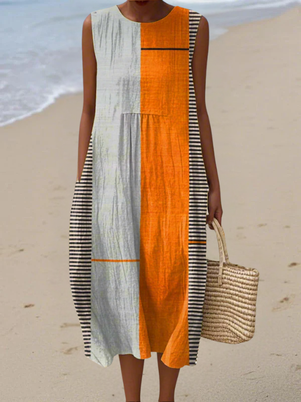 Maggio | Abito midi Color block