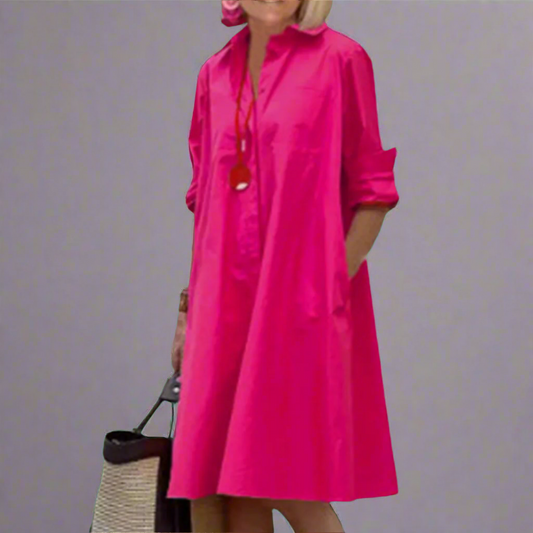 Índigo - Camicia Abito di Maniche lunghe da donna