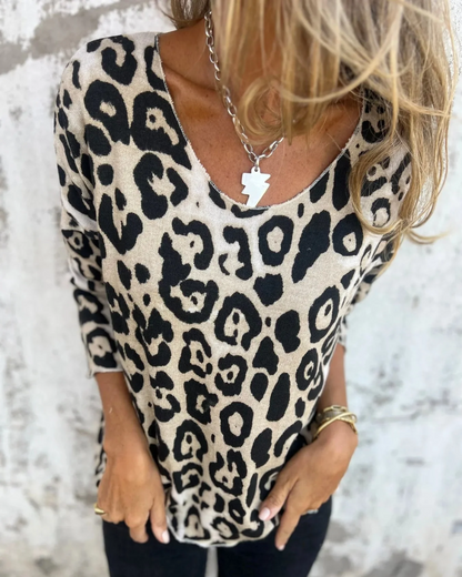 SERANA - BLUSA CON STAMPA DI LEOPARDO