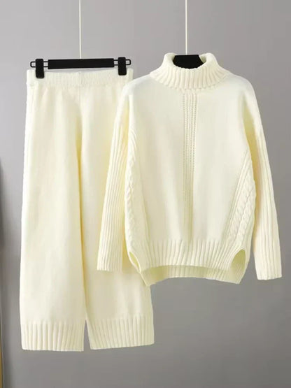 Scarlett - Set di Maglione di Collo alto Chic e Pantaloni Sueltos