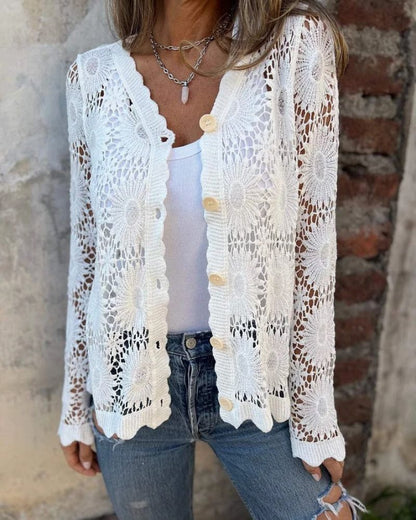 NALIE - Cardigan di Pizzo all'uncinetto
