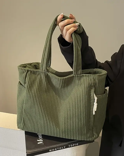 Tilda – Borsa a mano A coste con Dettaglio di Coulisse