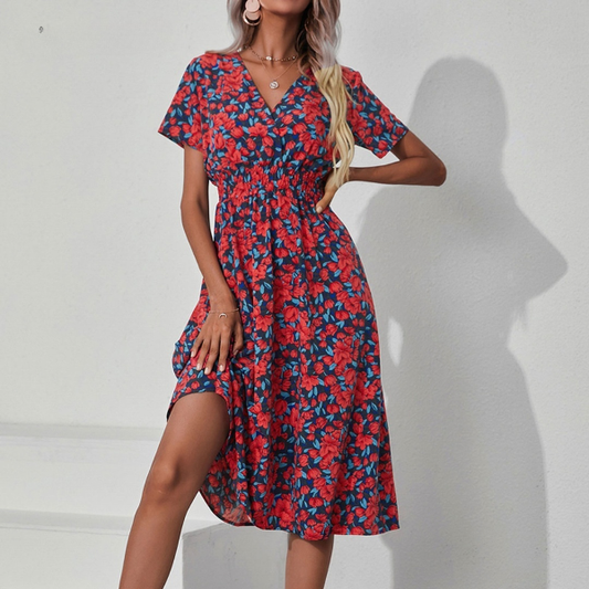 KELLY – ABITO MIDI AVVOLGENTE FLORECIDO