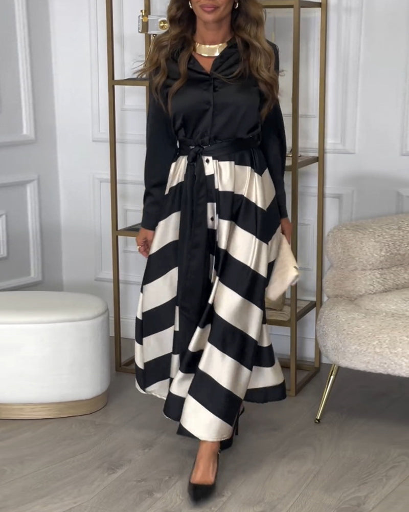 Ariana - Abito di Eleganza A righe