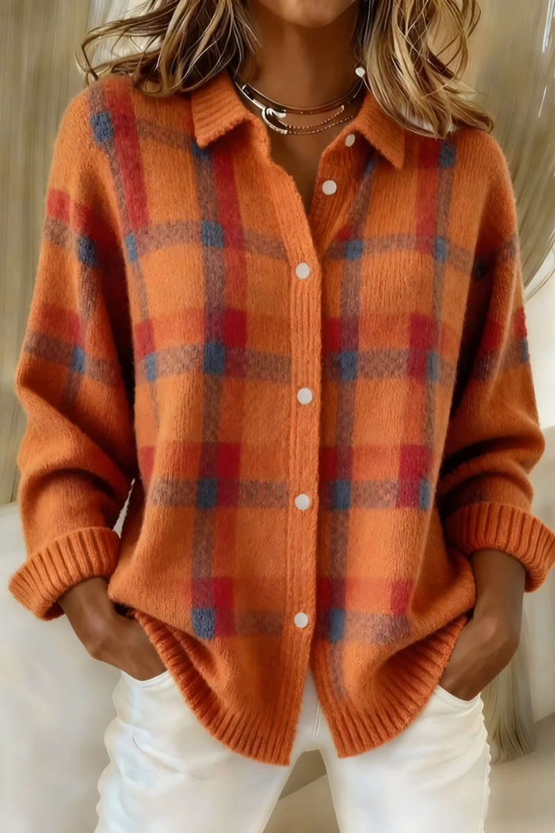 Anna - Cardigan in maglia Morbido a quadri