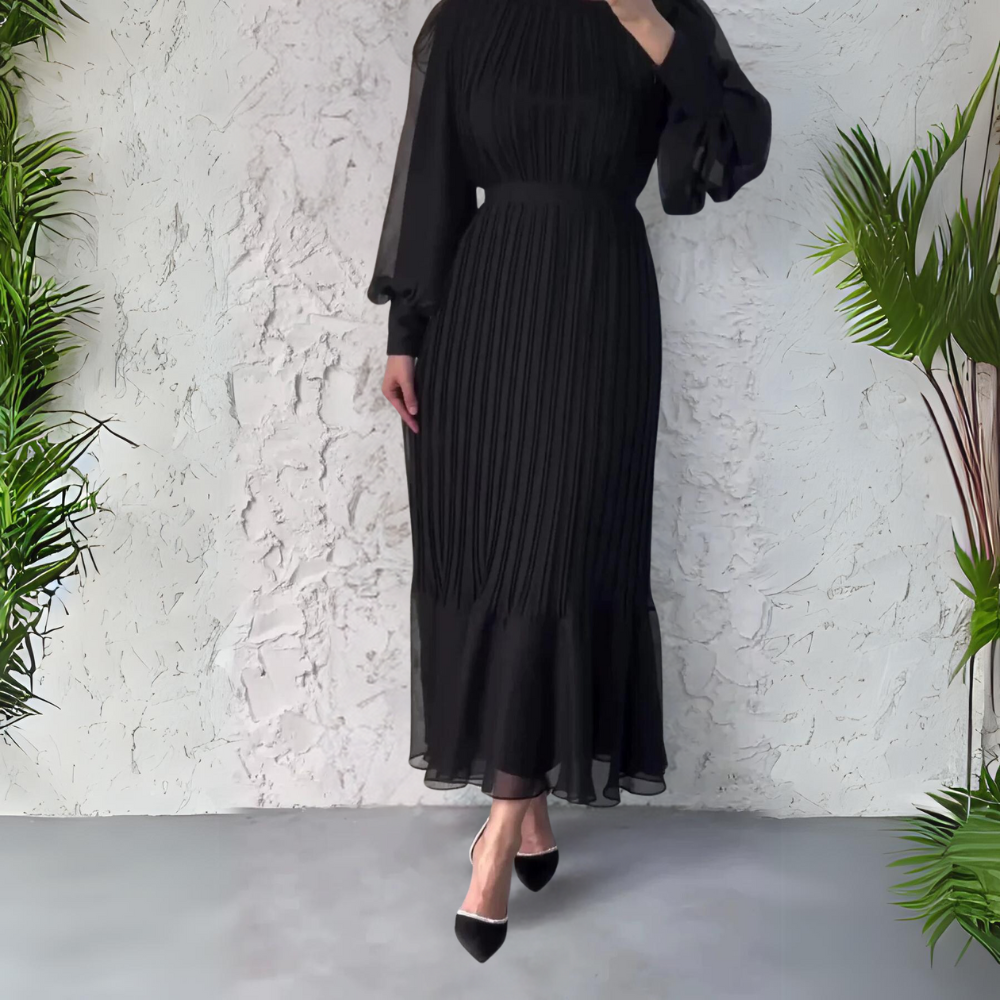 Abito da sera Elegante Otoñal con Dettagli di Tul