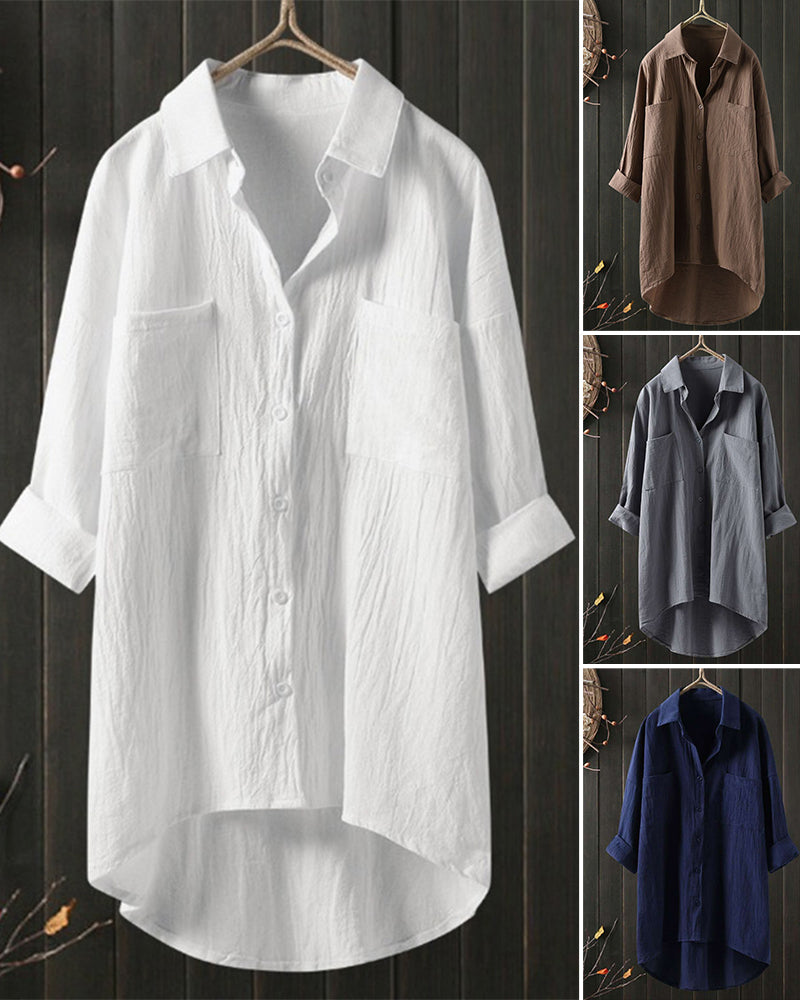 Olivia™ | Blusa Comoda e Larga di Tinta unita