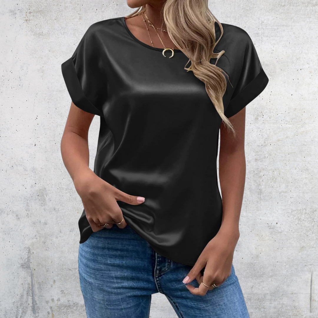 Mabel – Blusa con Maniche Arremangadas