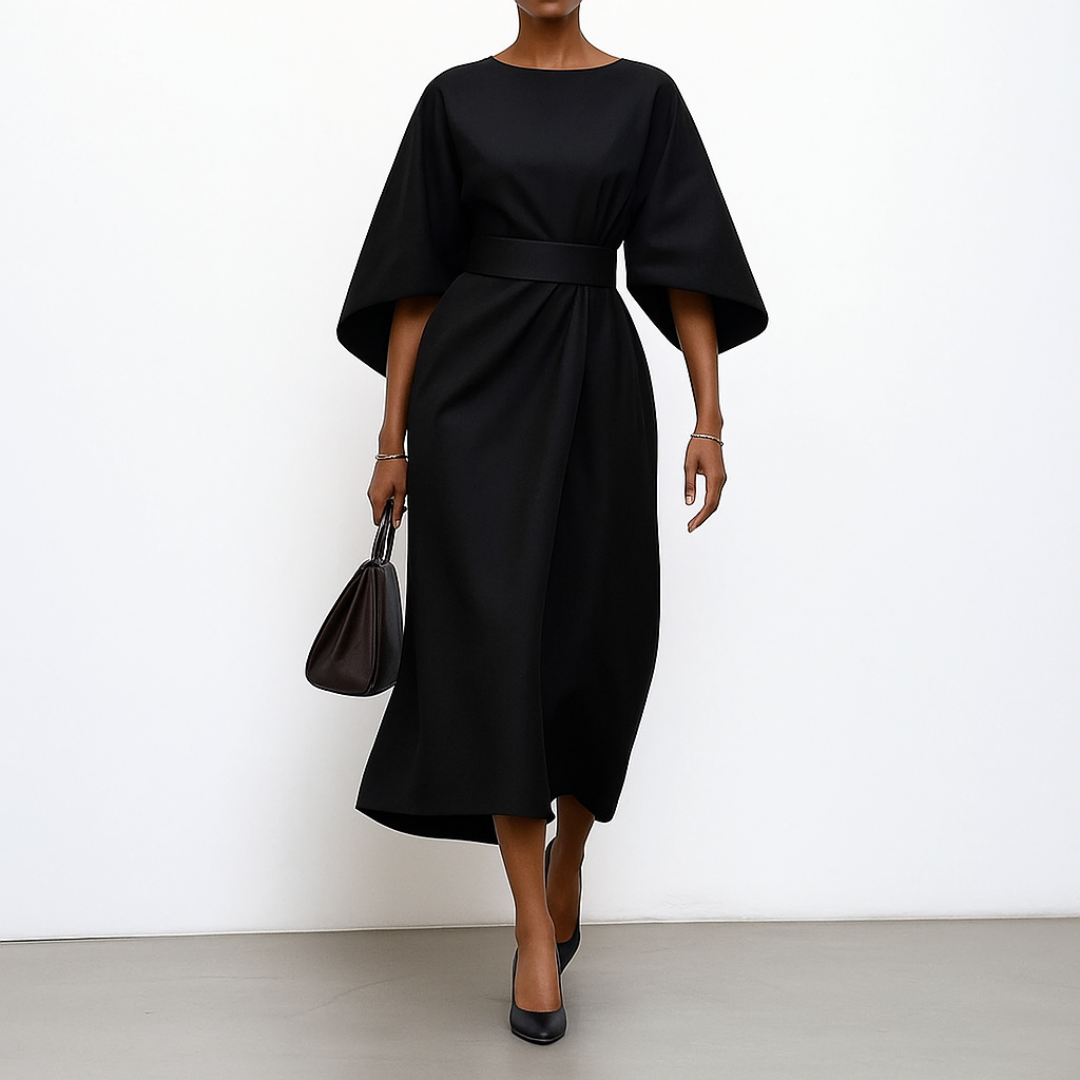 Robe Lunga Elegante Manica Murciélago