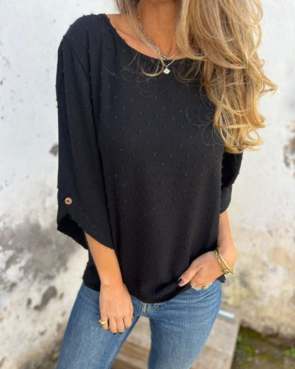 VARENA - Blusa di Chiffon Jacquard Chic