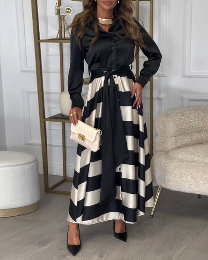 Ariana - Abito di Eleganza A righe