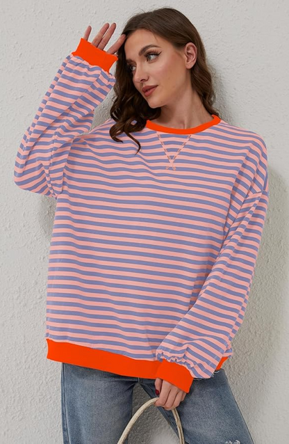 MIKAELA – MAGLIONE A RIGHE RILASSATO