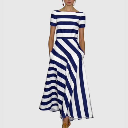 Madeline - Abito Maxi a righe con Spalle scoperte Vonda