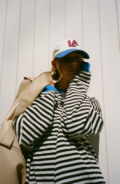 LINDA - MAGLIONE OVERSIZE A RIGHE