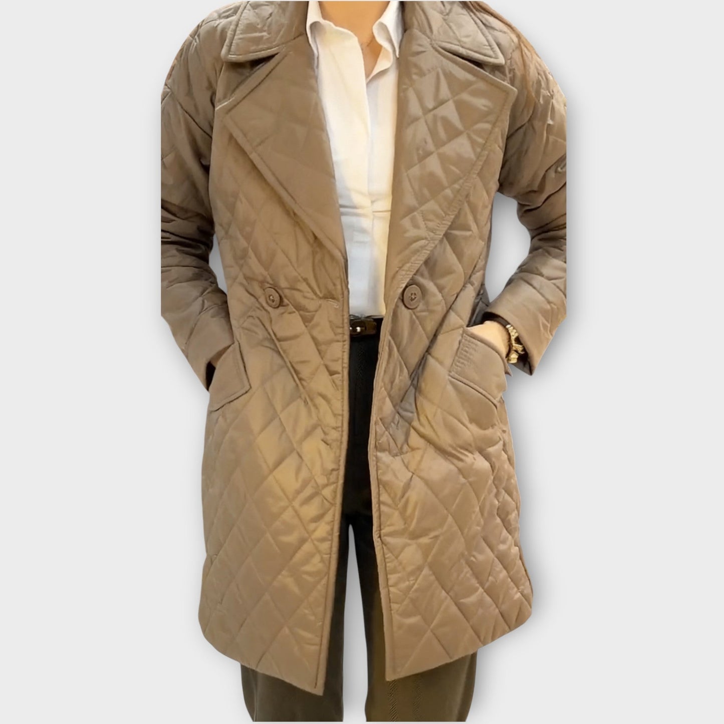 Cappotto classico invernale Imbottito di Lunghezza Media