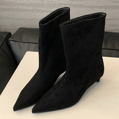 Stivali Maria – Eleganti Stivali di Camoscio Marrone