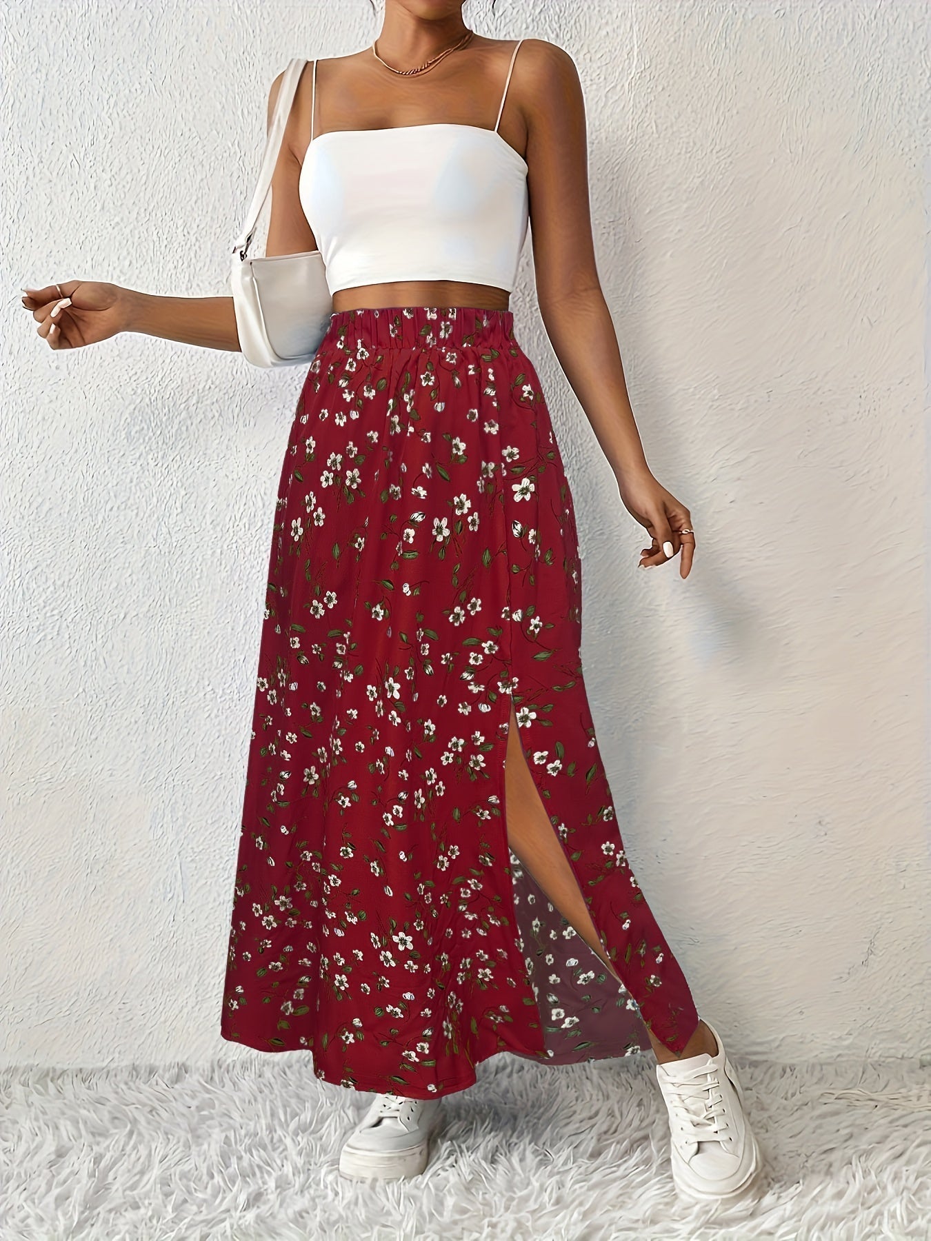 SOLYNNE – GONNA MAXI CON STAMPA FLOREALE