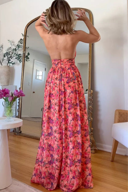 Luna | Abito Maxi con Stampato Floreale