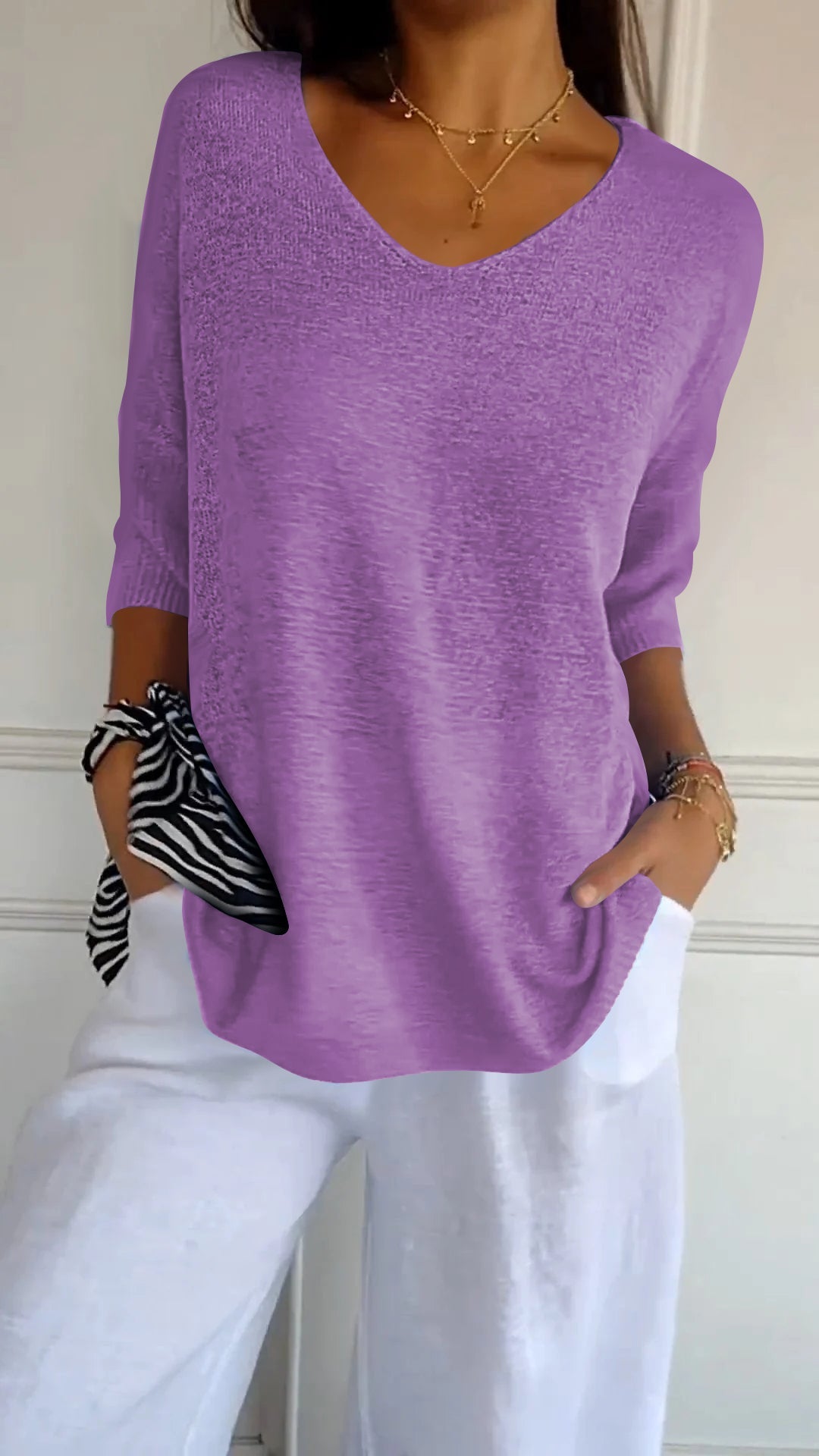 LILITH – TOP DI MAGLIA CON scollo a V