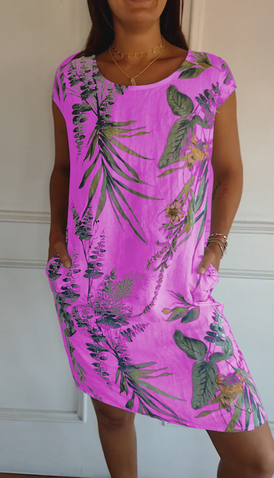 Madison | Abito Rilassato con Hojas Tropicales
