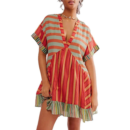 Abito Boho Collo a V - Eleganza Senza tempo