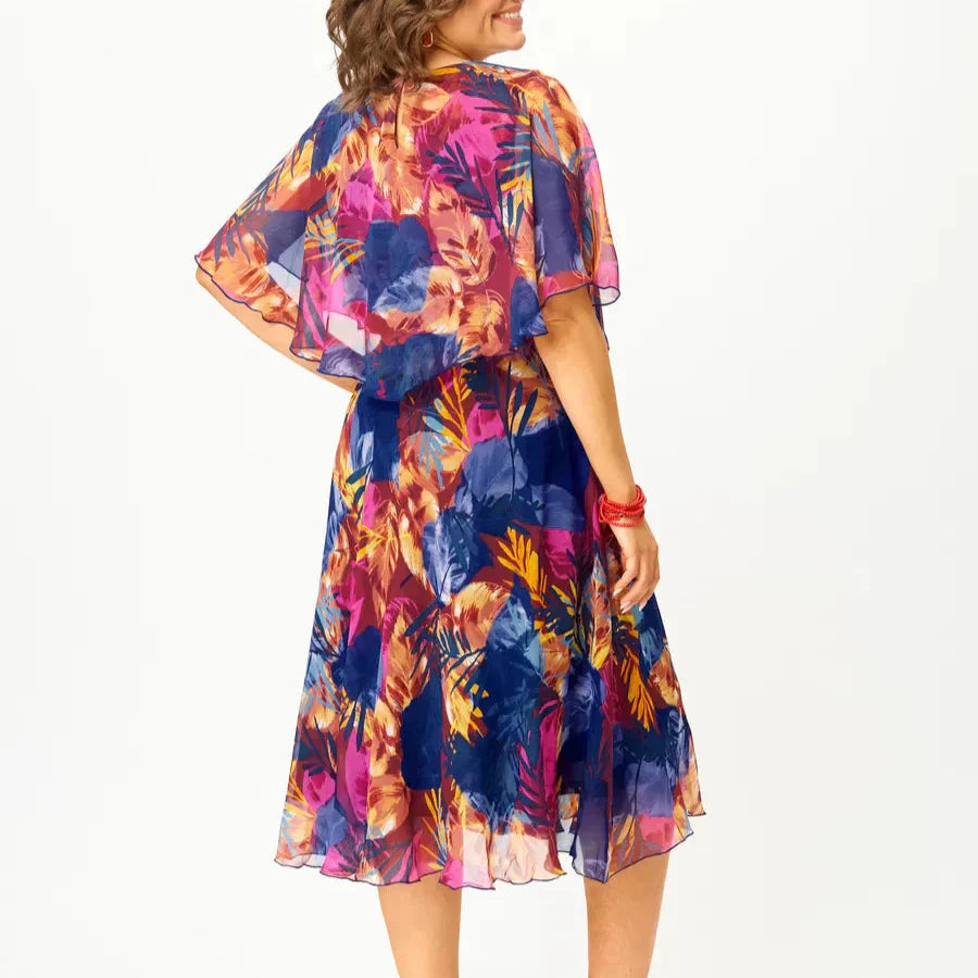AYALA | ABITO DI CHIFFON COMODO TAGLIA PLUS