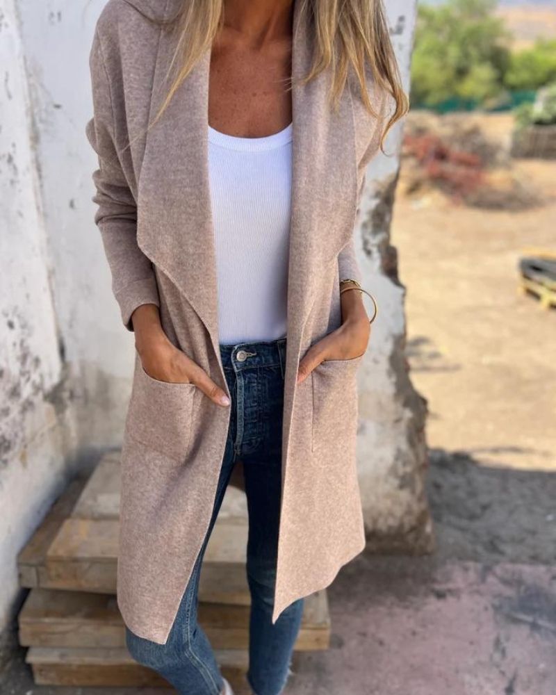 EIGONA - GIACCA DI CARDIGAN CASUAL CON REVERS