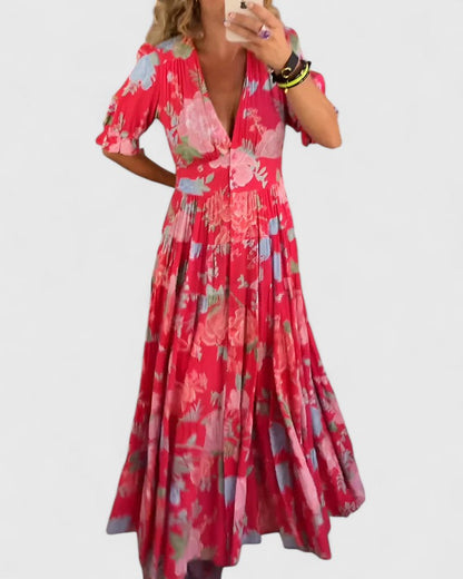 JULIANA – ABITO MAXI FLUIDO RADIANTE FIORI