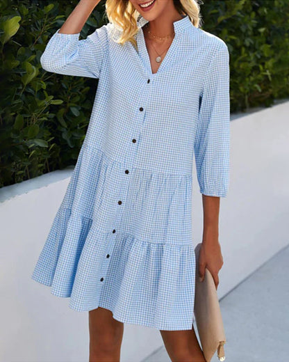 Hilda™ - Splendido abito midi blu da donna